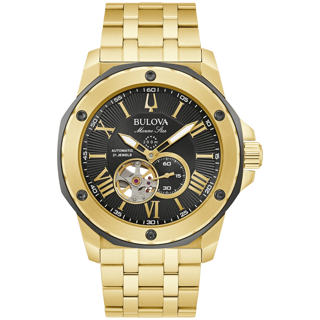 Bulova Marine Star 98A273 Yellow gold and Stainless steel Black