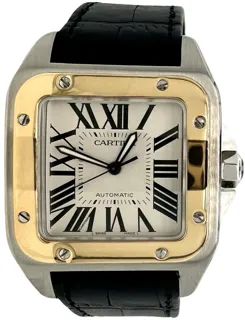 Cartier Santos 100 2656 38mm Two Tone Steel$18k Gold