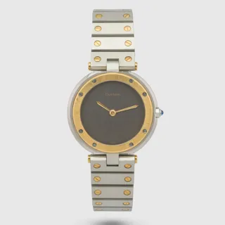 Cartier Santos Ronde 8919 32mm Yellow gold and Stainless steel Gray