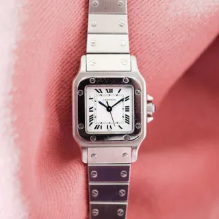 Cartier Santos 8011 24mm Stainless steel White