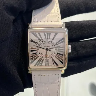 Franck Muller Master Square 6000 H SC DT 36mm White gold Silver