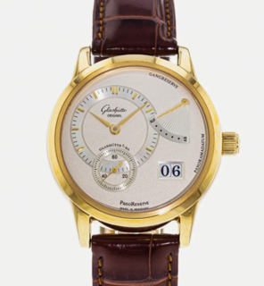 Glashütte PanoReserve 65-01-01-01-04 YG 39mm Rose Gold$Yellow gold Silver