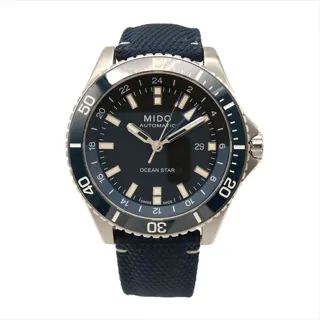 Mido Ocean Star GMT 44mm Stainless steel Blue