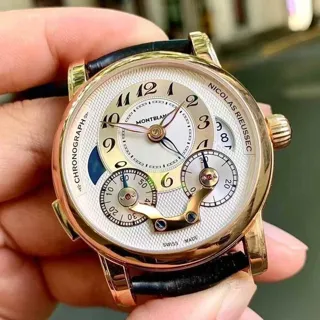 Montblanc Nicolas Rieussec 111834 42mm Rose gold Black