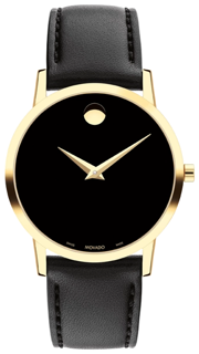 Movado Museum 0607584 stainless steel$yellow gold PVD Black