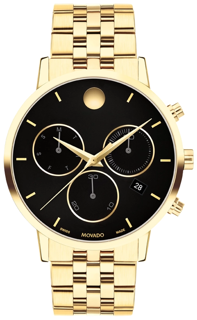 Movado Museum 0607810 stainless steel$yellow gold PVD Black