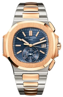 Patek Philippe Nautilus 5980/1AR-001 Rose gold and Stainless steel Blue