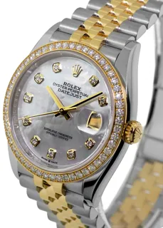 Rolex Datejust 36 126283RBR Stainless steel and 18k yellow gold White