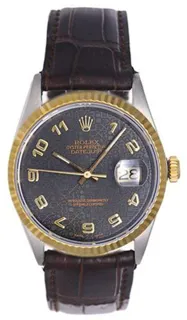 Rolex Datejust 36 16013 Stainless steel and 18k yellow gold Black