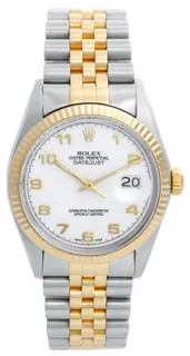 Rolex Datejust 36 16233 Stainless steel and 18k yellow gold White