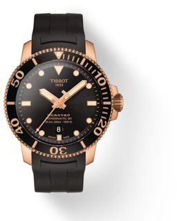 Tissot Seastar T120.407.37.051.01 Rose gold and Stainless steel Black