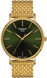 Tissot T-Classic T143.410.33.091.00 Yellow gold and Stainless steel Green