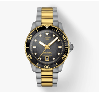 Tissot T-Sport T120.807.22.051.00 Yellow gold and Stainless steel Black