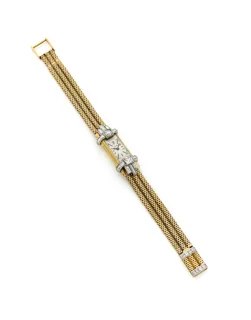 Jaeger-LeCoultre Duo Plan 32mm 18k yellow gold Cream