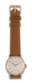 Movado 34mm 18k yellow gold Beige