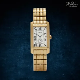 Cartier American Tank W2600951 23mm oro bianco