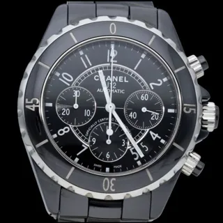 Chanel J-12 Chronograph H0940 Black ceramic Black