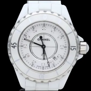 Chanel J12 H1628 White ceramic White