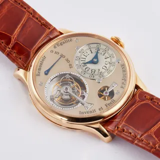 F.P. Journe Tourbillon Souverain 01T 38mm Rose gold Silver