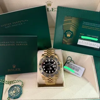 Rolex GMT-Master II 126718GRNR-0001 Yellow gold Black