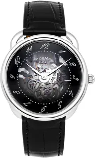 Hermès Arceau Squelette W049008WW00 40mm Stainless steel black smoked