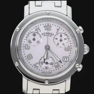 Hermès Clipper MT40420 Stainless steel White