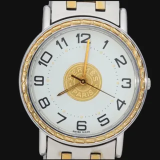 Hermès Sellier MT40424 Yellow Gold$Steel White