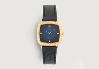 Rolex Cellini 4084 30mm Yellow gold Blue