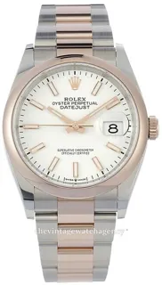 Rolex Datejust 36 126201-0018 Oystersteel and Everose gold White