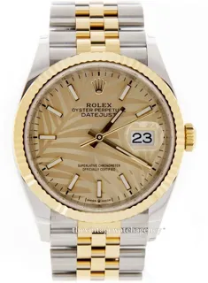 Rolex Datejust 36 126233-0037 Yellow gold and Stainless steel Champagne