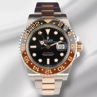 Rolex GMT-Master II, “Root Beer" 126711 stainless steel$Everose gold Black