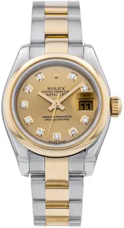 Rolex Lady-Datejust 179163 Yellow gold and Stainless steel Champagne