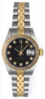 Rolex Lady-Datejust 69173 Stainless steel and 18k yellow gold Black