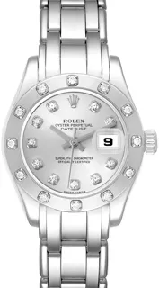 Rolex Datejust Pearlmaster 80319 White gold Silver