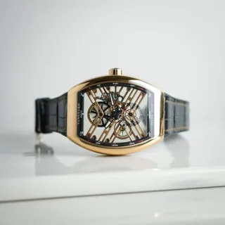 Franck Muller Vanguard V 45 S6 SQT 5N BR NR 44mm Rose gold Skeletonized