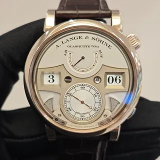 A. Lange & Söhne Zeitwerk 143.050 44mm Yellow gold Silver