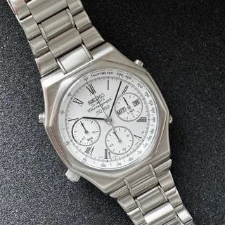 Seiko Chronograph SAA089J 37mm Steel White