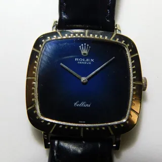 Rolex Cellini 4084 30mm White gold Blue