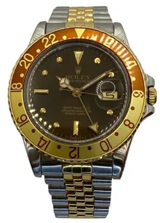 Rolex GMT-Master 16753 40mm Gold/Steel Brown