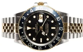 Rolex GMT-Master 16753 (TWO-TONE) 40mm Gold/Steel Black