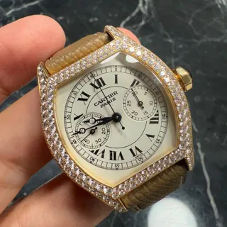 Cartier Tortue 2356 34mm Yellow gold White