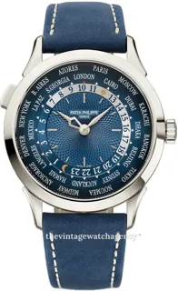 Patek Philippe World Time 5230P-001 38.5mm Platinum Blue