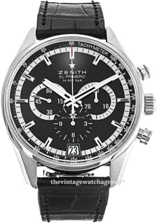 Zenith El Primero 03.2040.400/21.C496 Stainless steel Black