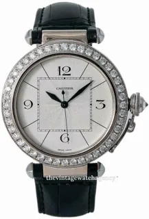 Cartier Pasha WJ120251 42mm 18 carat white gold Silver