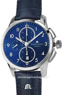 Maurice Lacroix Pontos Chronographe PT6388-SS001-420-4 Stainless steel Blue