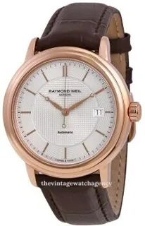 Raymond Weil Maestro 2837-PC5-65001 39.5mm Rose gold colored steel Silver