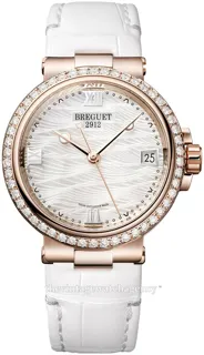 Breguet Marine 9518BR/52/984/D000 34mm Rose gold White