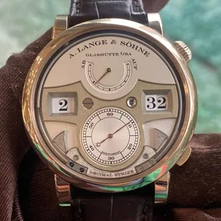 A. Lange & Söhne Zeitwerk 143.050 44mm Yellow gold Silver