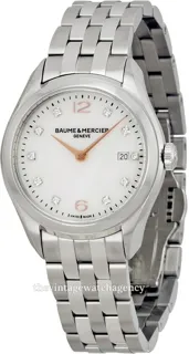 Baume & Mercier Clifton M0A10176 30mm Brushed/polished steel Silver Mother of pearl