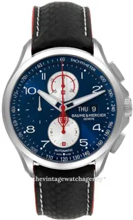 Baume & Mercier Clifton M0A10343 44mm brushed/polished steel Blue